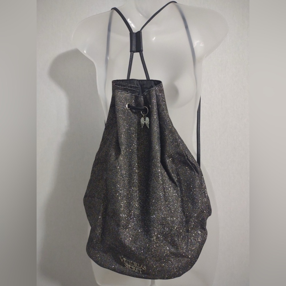 Victoria's Secret Glittering Black Backpack NWT - Picture 2 of 6